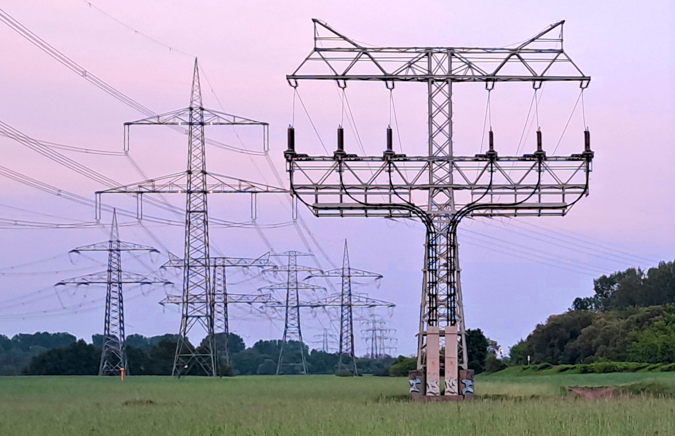 Hochspannungstrasse, Überlandleitungen