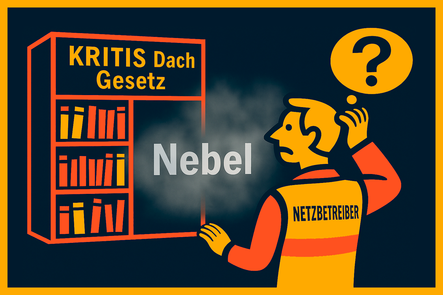 Illustration KRITIS Dach-Gesetz im Nebel