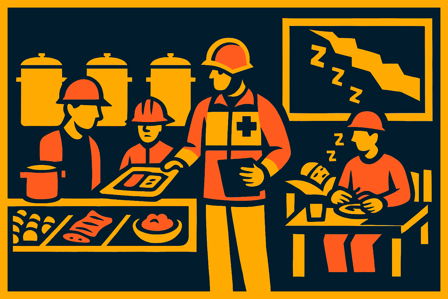 Krisenstab Verpflegung Schlafraum